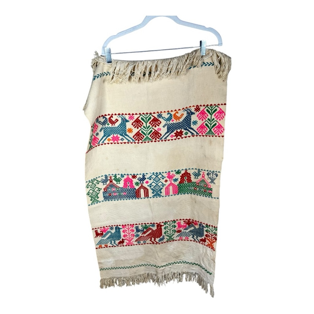 Colorful Embroidered Textile